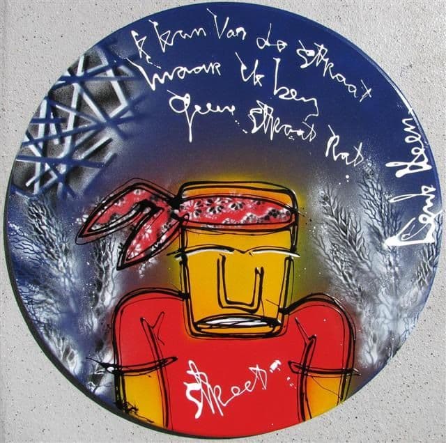 Kunstverkeersbord Straatrat