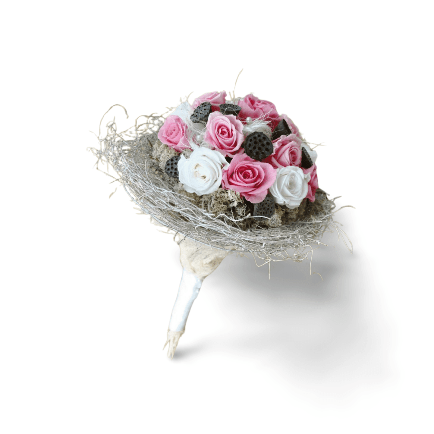 Bruidsboeket met gestabiliseerde bloemen