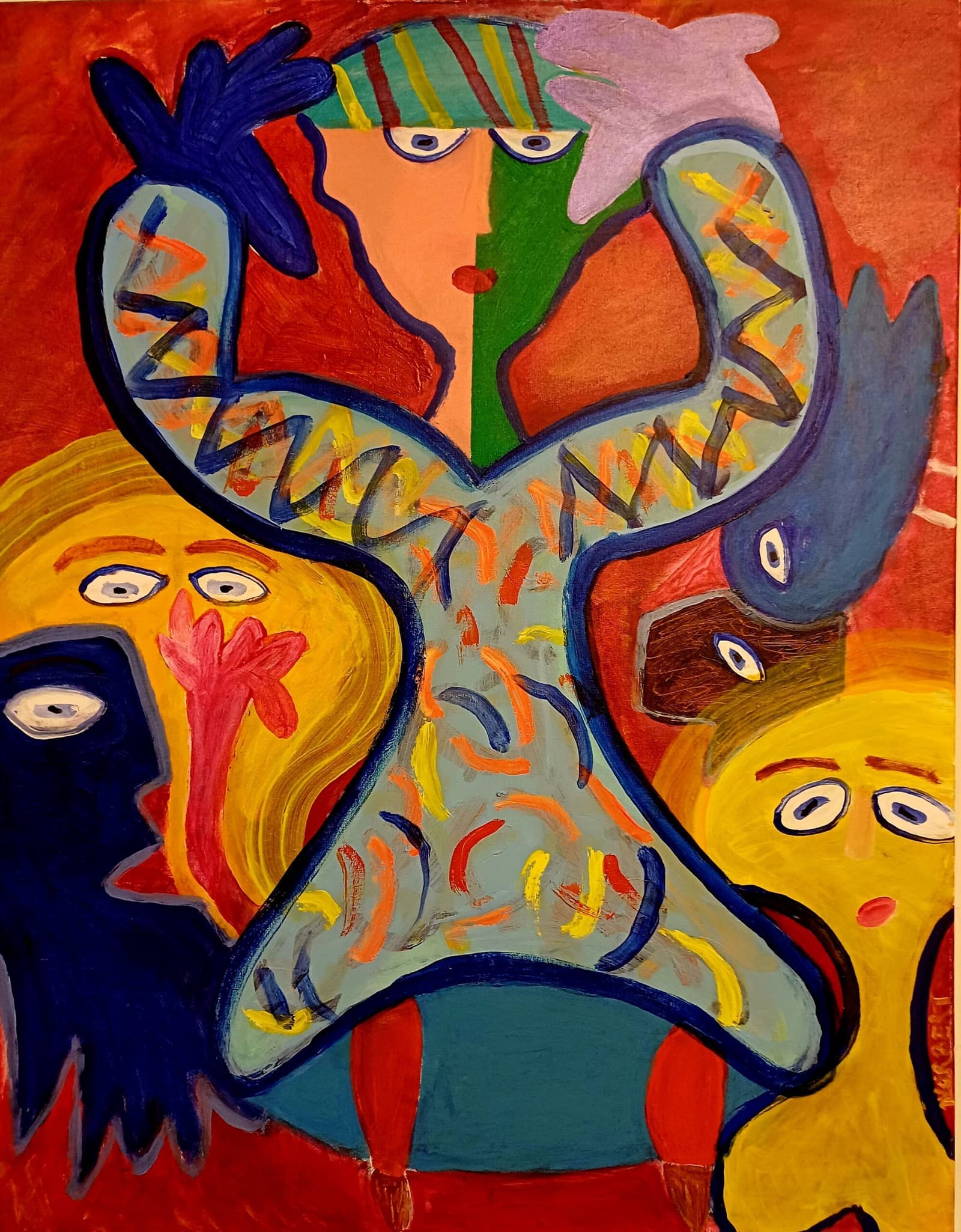 Vrouw in Blauwe Jurk (433), 2022