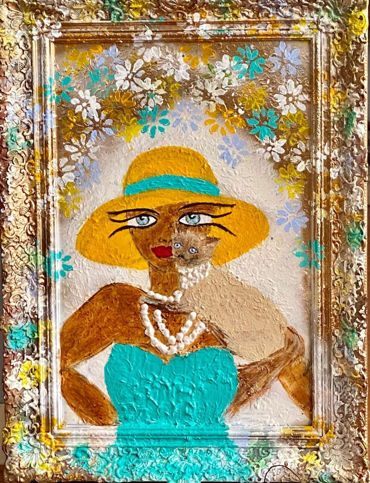 The lady and her cat