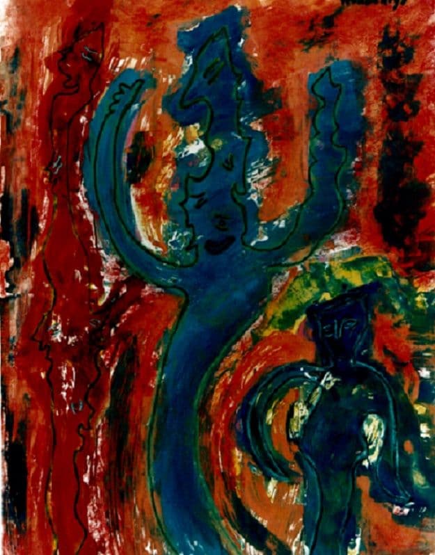 Dansen bij Avondrood (57), 1996 - Ingelijst