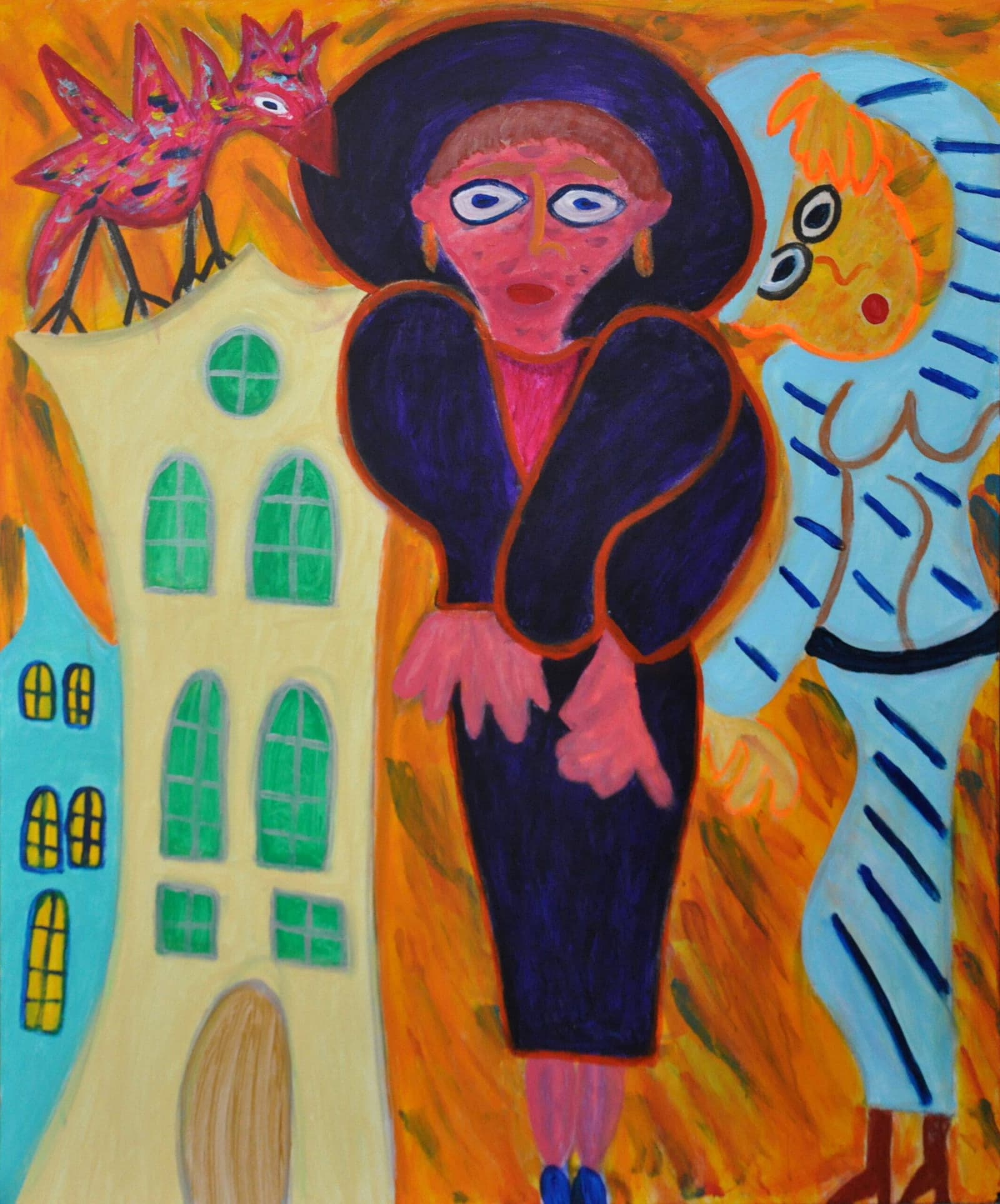 Vrouw met Roze Vogel (427B), 2011